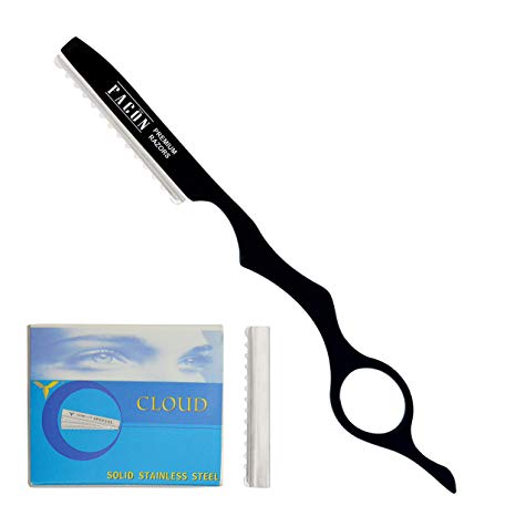 Facón Professional Hair Styling Thinning Texturizing Cutting Feather Razor   10 Replacement Blades