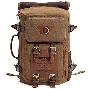 Vintage Men's Canvas Travel Pack Shoulder Bag Back Duffel Luggage 3 in 1 Backpack