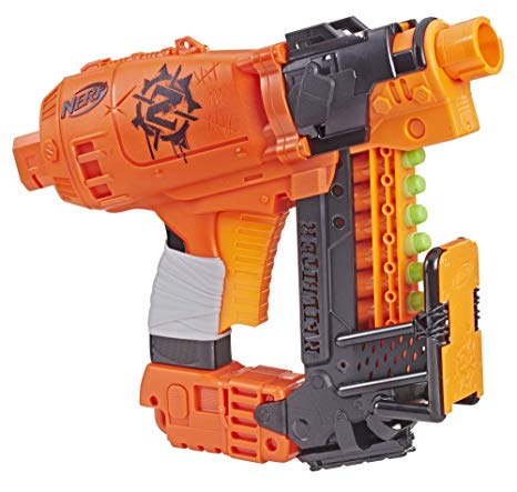 NERF Nailbiter Zombie Strike Toy Blaster – 8 Official Zombie Strike Elite Darts, 8-Dart Indexing Clip – Survival System – for Kids, Teens, Adults