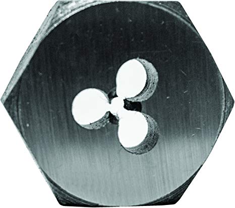Century Drill & Tool 96103 High Carbon Steel Fractional Hexagon Die, 8-32 NC