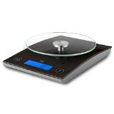Smart Weigh Digital Food and Kitchen Scale with Removable Glass Platform Black
