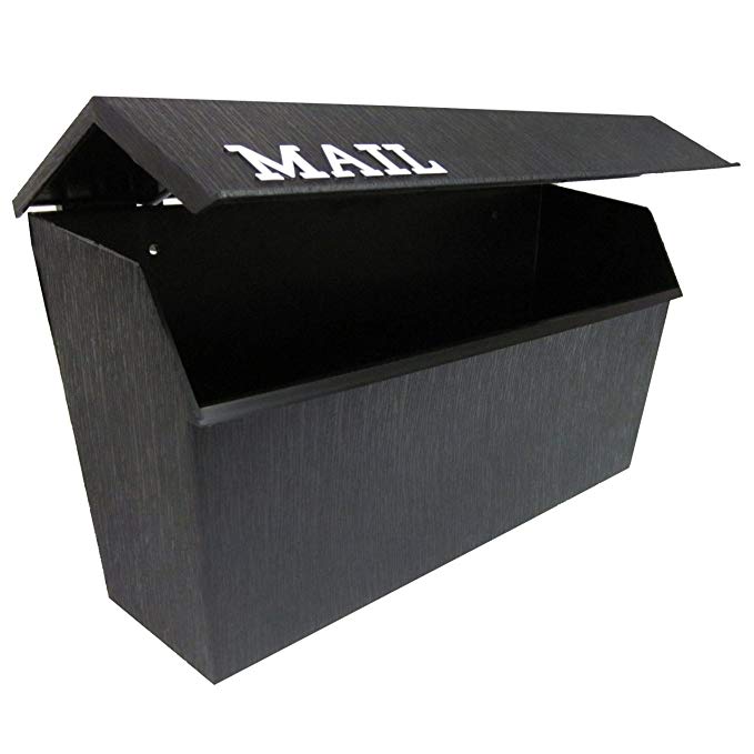 Fulton 8000 Horizontal Plastic Mailbox - Black