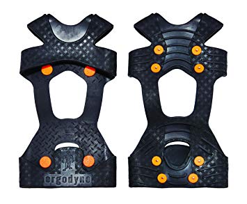 Ergodyne Trex 6300TC Tungsten Carbide Traction Cleat Grips Ice and Snow, One-Piece Easily Attaches Over Shoe/Boot with Carbon Steel Spikes to Provide Anti-Slip Solution, Small, Black