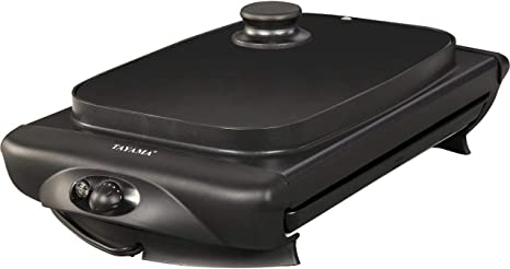 Tayama TG-821 Electric Griddle with Glass Cover, medium, Black