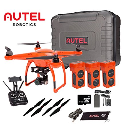 Autel Robotics X-Star Premium Drone with 4K Camera, 1.2-Mile HD Live View &Manufacturer Accessories (Orange)  extra 2x Autel Robotics Battery (Li-Po with 4900mAh, 14.8V)