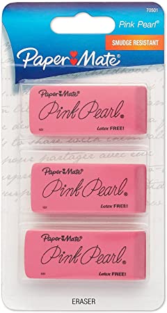 Erasers, Large, 3 Count (Pack of 2)
