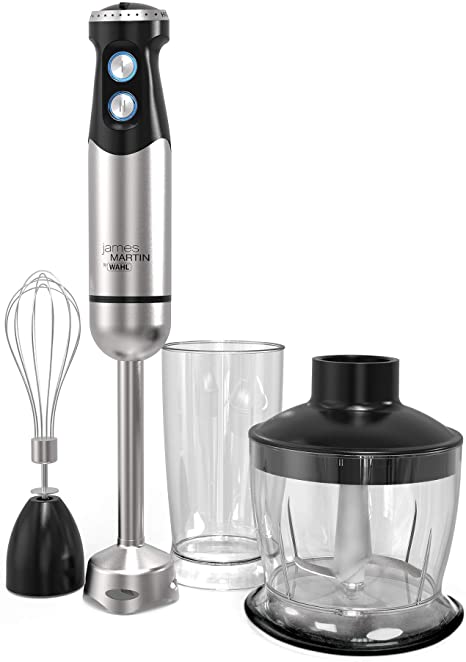 Wahl ZY025 James Martin Hand Blender, Powerful 800W Hand Blender with Chopper and Balloon Whisk, Stainless Steel, Weight 1.8 Kgs, Kitchen Food Preparation Appliance