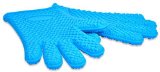 Heat Resistant Gloves - Water Proof Silicone Oven Mitts - High Temperature Up To 400 Degrees F - Non Slippery - One Size Fits Most - Amazon Online Kitchen Strong Material Providing Safe Reliable Grip - Bonus E-Book With Delicious BBQ Recipes