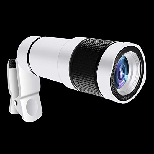 ITRUE 14X Zoom 4K HD Telephoto Phone Lens Monocular Telescope Camera for iPhone Android Smartphone Mobile,White