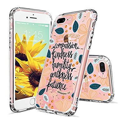 iPhone 8 Plus Case, iPhone 7 Plus Clear Case, MOSNOVO Floral Flower Quote Clear Design Back Case with TPU Bumper Cover for iPhone 7 Plus (2016) / iPhone 8 Plus (2017) - Cloth Yourselves