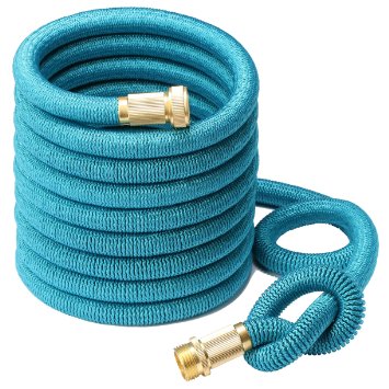 Greenbest 2016 New 50' Expanding, Ultimate Expandable Garden Hose, Solid Brass Connector Fittings, Blue