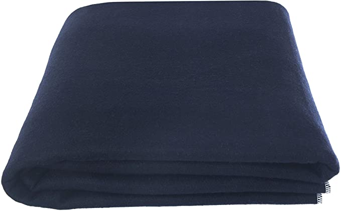 EKTOS 80% Wool Blanket, Light & Warm 3.7 lbs, Large Washable 66"x90" Size, Perfect for Outdoor Camping, Survival & Emergency Preparedness Use