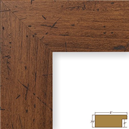 Craig Frames FM74DKW 10 by 13-Inch Picture/Poster Frame, Smooth Grain Finish, 2-Inch Wide, Dark Brown