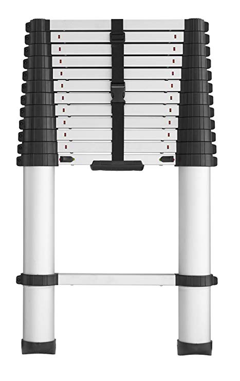 Cosco 20313T1ASE Smartclose Telescoping Aluminum Ladder, (300-Pound Capacity, 12.5 ft. ladder with 16 ft. Max Reach)