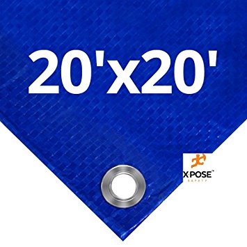Xpose Safety Blue Poly Tarp 20' x 20'