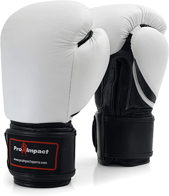 Pro Impact Boxing Gloves - Durable Knuckle Protection w/Wrist Support for Boxing MMA Muay Thai or Fighting Sports Training/Sparring Use