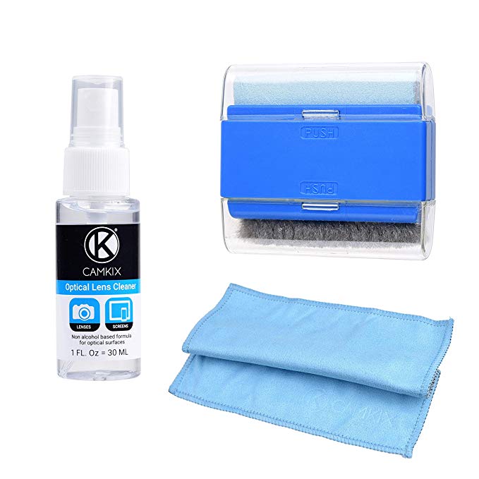 Camkix Computer & Laptop Screen Cleaning Kit - Includes 1x Double-Sided Cloth, 1x Dual-Function Brush, 1x 1oz Cleaning Spray - for Smartphones, LCD Screens, Watches, Electronics and Delicate Surfaces