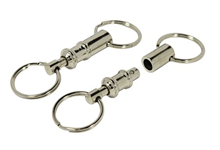 SE 121SKP Premium Quality Pull Apart Key Rings with Nickel Plated Brass Body (Pack of 12)