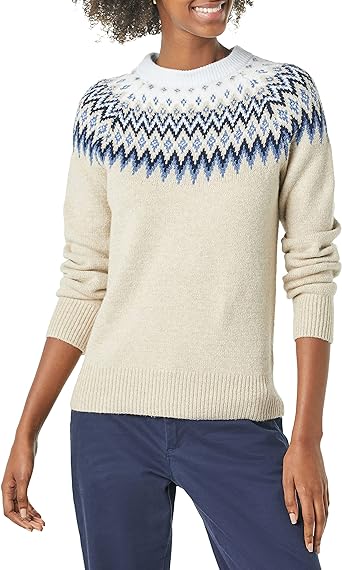 Amazon Essentials Womens Soft-Touch Crewneck Novelty Sweater