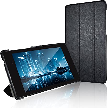 Nexus 7 Case, JETech Slim-Fit Case Cover for Google Nexus 7 2013 Tablet w/Stand and Auto Sleep/Wake Function (Black)