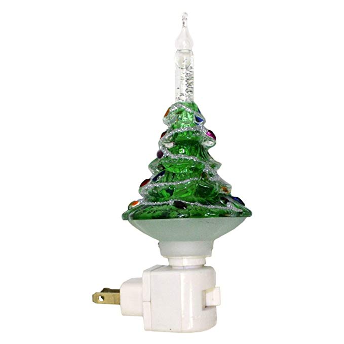 Roman 33676-7" Christmas Tree Bubble Light Night Light