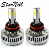 Starnill LED Headlight Conversion Kit - All Bulb Sizes - 80W 7200LM COB LED - Replaces Halogen and HID Bulbs H11