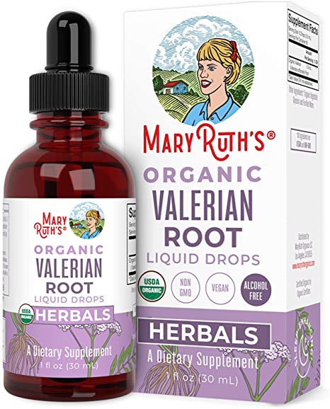 USDA Organic Valerian Root by MaryRuth's | Herbal Liquid Drops | Valeriana Officinalis Herb | Calming, Sleep-Enhancing, Nervine | Non-GMO, Vegan, 1oz