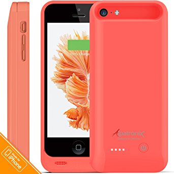 iPhone SE Battery Case, Alpatronix BX120plusSE 2400mAh External Protective Portable Charging Case for iPhone SE Juice Bank Power Pack [Ultra-Slim, MFi Apple Certified, iOS 10  Support] - (Pink)