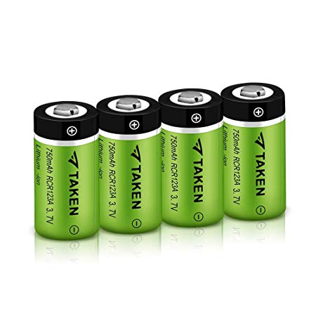 Arlo Batteries Rechargeable, CR123A 3.7V Rechargeable Lithium Battery for Arlo Wireless Cameras (VMC3030/VMK3200/VMS3330/3430/3530) (4 Pack)