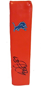 Brandon Pettigrew Autographed / Signed Detroit Lions Logo Football Touchdown End Zone Pylon w/ Proof Photo & COA