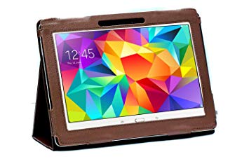 Navitech Brown Faux Leather Case Cover With Stand For The Samsung Galaxy Tab S 10.5