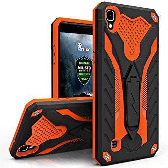 LG X Power Case, Zizo [Static Series] Shockproof [Military Grade Drop Tested] with Built-in Kickstand [LG X Power Heavy Duty Case] Impact Resistant