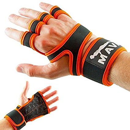 Cross Training Gloves with Wrist Support for Fitness, WOD, Weightlifting, Gym Workout & Powerlifting - Silicone Padding to avoid Calluses - Suits both Men & Women, Strong Grip