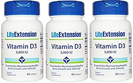 Life Extension Vitamin D3 5000 IU (180 softgels)