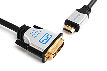 9To5Cables Premium High Speed HDMI to DVI Cable (25 Feet) - w/Aluminum Shell Connectors / 1080p (Full HD) / DVI-D (24 1 Pins) / 24k Gold Plated