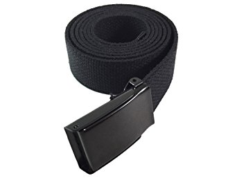 EDNA Military Web Belt with Black Flip Type Buckle 60"