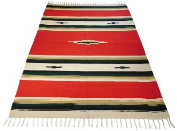 El Paso Designs Diamond Hacienda Blanket 5' x 7' (Red)
