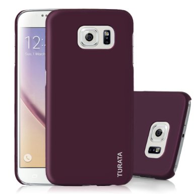 S6 Case, Galaxy S6 Case - TURATA [Slim Fit] Premium Coated Non Slip Surface [Purple] Four Layer Paint Designed Hard Case for Samsung Galaxy S6 G9200 - Purple