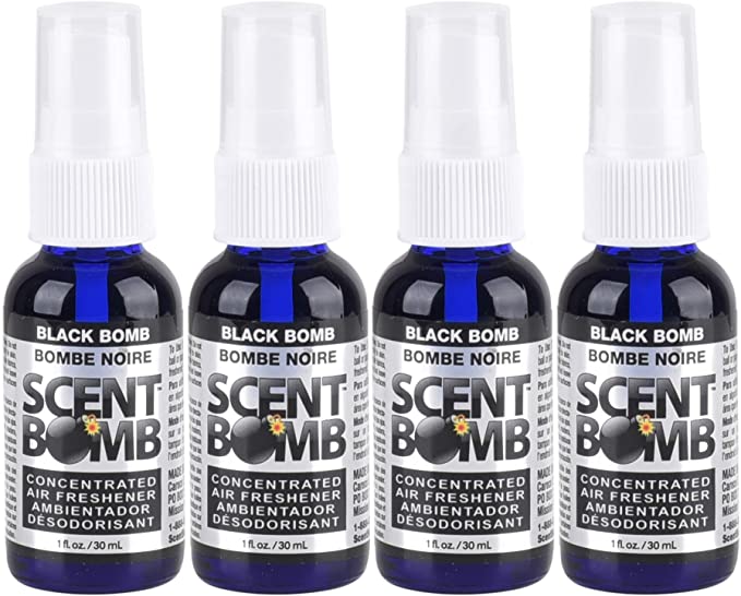 Scent Bomb Super Strong 100% Concentrated Air Freshener - 4 Pack (Black Bomb)