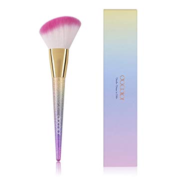 Docolor 1Pcs Contour Makeup Brush Angled Contour Face Sculpting Fantasy Rainbow Blush Brush