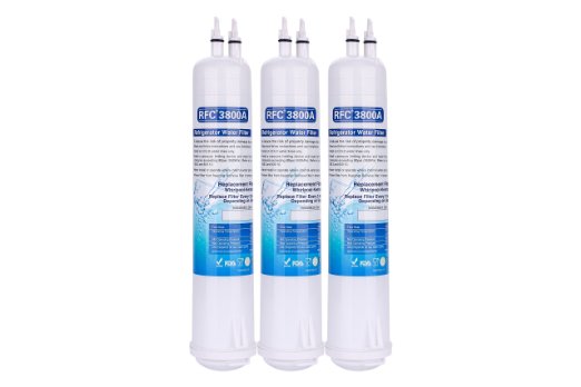 3 Pack Whirlpool 4396841 FILTER 3 EDR3RXD1 4396710 W10186667 PUR Push Button Compatible Refrigerator Water Filter