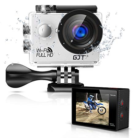 GJT GA1 Action Camera 1080P 12MP Full HD WiFi Sports Camera，30M Waterproof Cam DV Camcorder LCD screen, 170° Wide Angle Lens with Multi Accessories