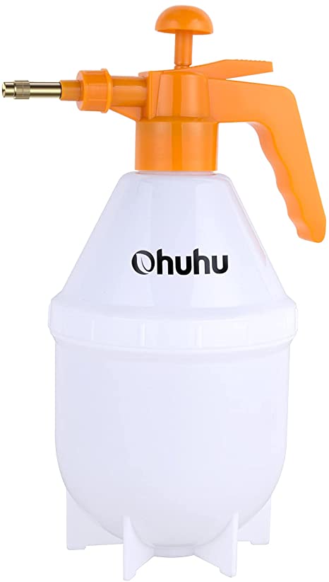 Ohuhu Handheld Garden Pump Sprayer, 0.4 Gal Water Sprayers with Adjustable Brass Nozzle, Multi-Purpose Tools 1.5L/50oz Pressure Hand Sprayer for Lawn Plants Spraying Gardening Fertilizing Cleaning