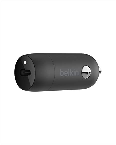 Belkin USB-C Car Charger 18W (iPhone Fast Charger for iPhone 11, 11 Pro, 11 Pro Max, XS, XS Max, XR, X, 8, 8 Plus, iPad Pro 10.5-inch, 12.9-inch 2nd gen)