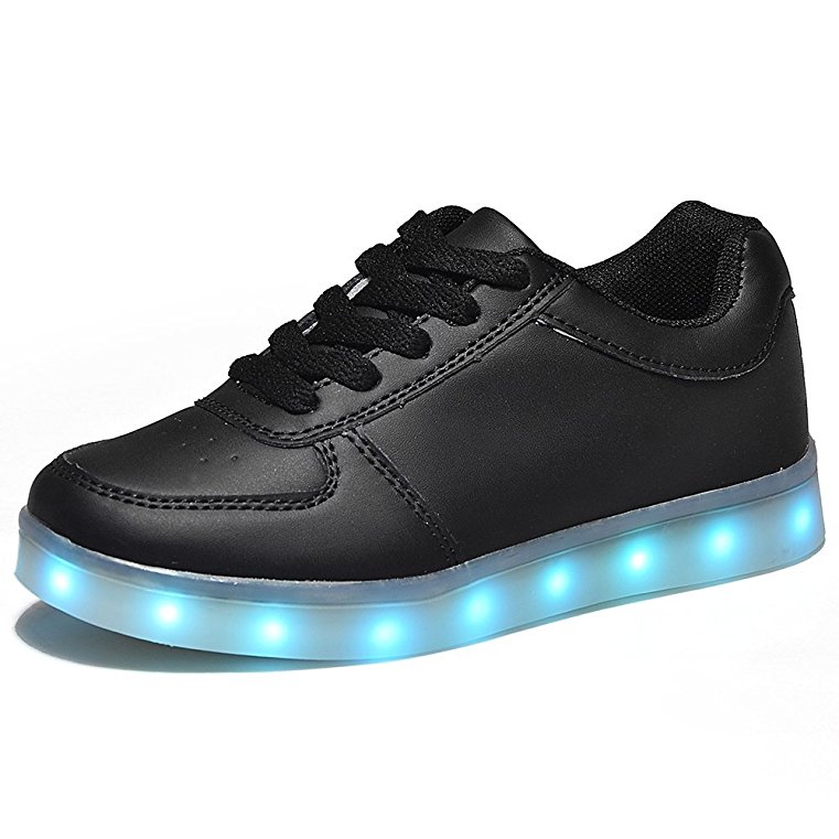 HUSK'SWARE LED Light Up Shoes For Kids Multi-Color LED Lighting Shoes With USB Charging For Little Kid/Big Kid