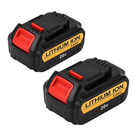 Eagglew 5000mAh Replacement for Dewalt 20V Max XR Battery Lithium Ion DCB205 DCB200 DCB201 DCB203 DCB204 DCB206 DCB207 High Capacity Cordless Power Tools (2Packs)