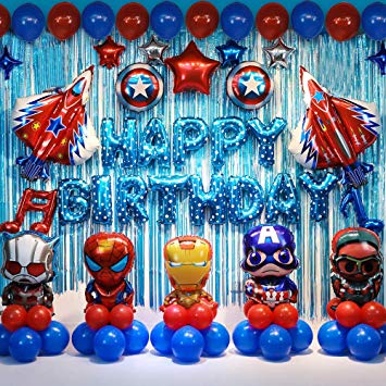 Superhero Birthday Party Decorations Kids Birthday Party Supplies Superhero Balloons Perfect For Your Kids Theme Party