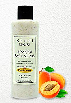 Khadi Apricot Face Scrub - Dead Skin Remover & Revitalises Skin Health - 200 Ml