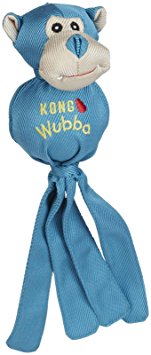 KONG Wubba Ballistic Friends Dog Toy - Blue Monkey - Large