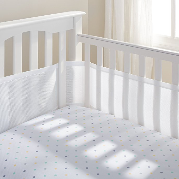 Breathable Baby 12111 Safer Bumper, Fits All Cribs (White)